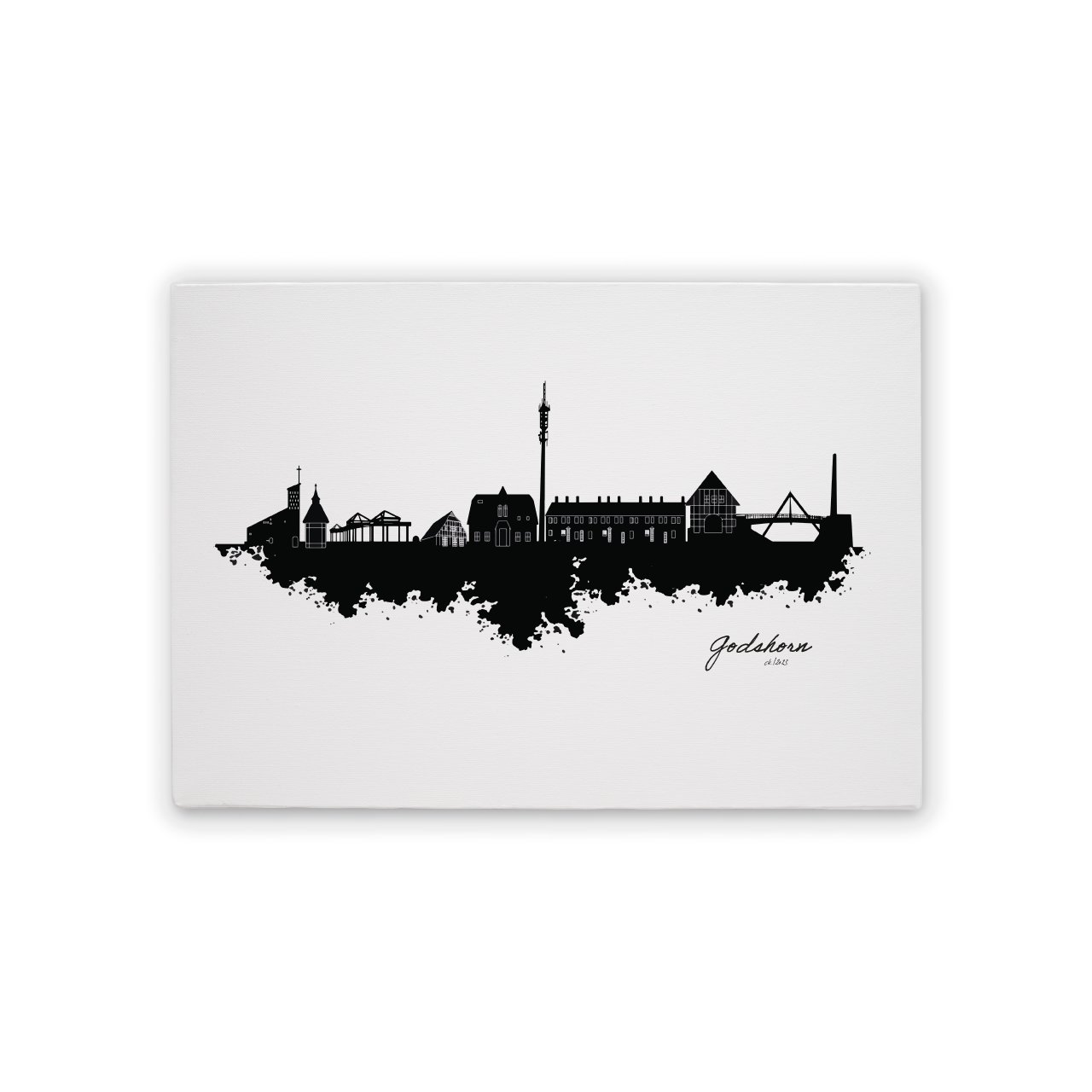 Godshorn Dorfposter Skyline auf Leinwand