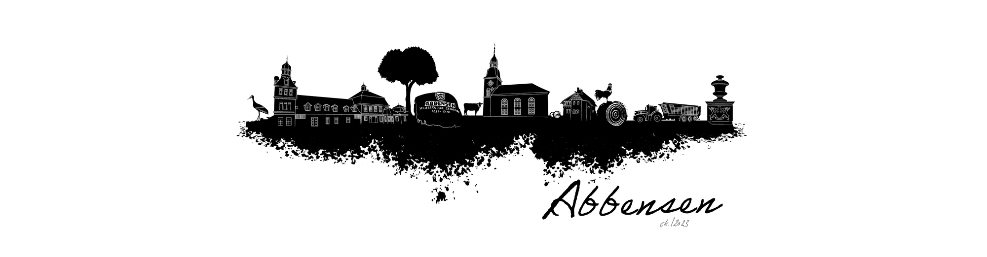 Abbensen Dorfposter Skyline