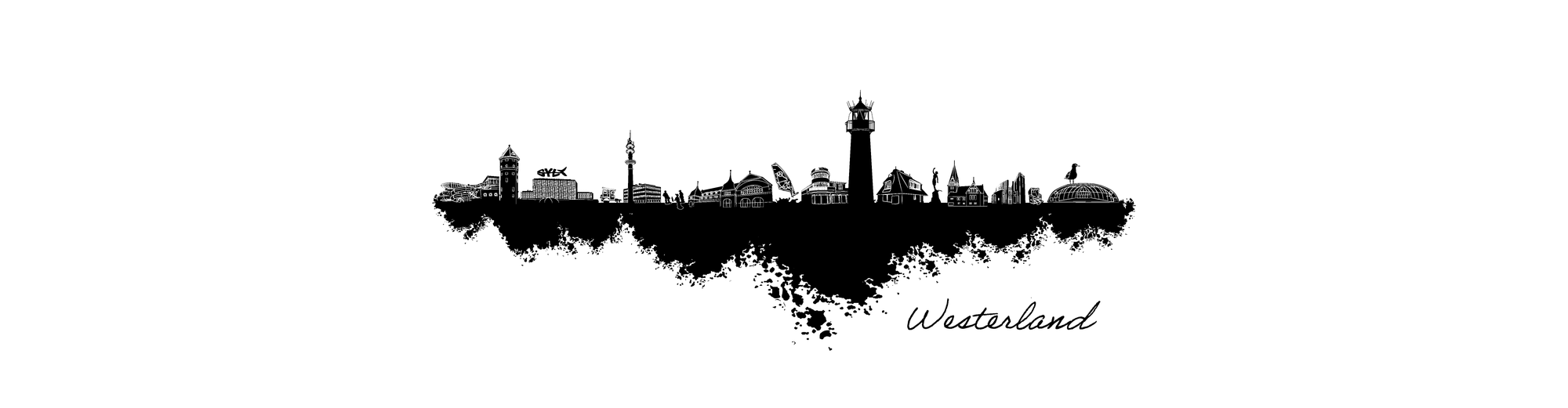 Dorfposter: Skyline Westerland (Sylt) Banner