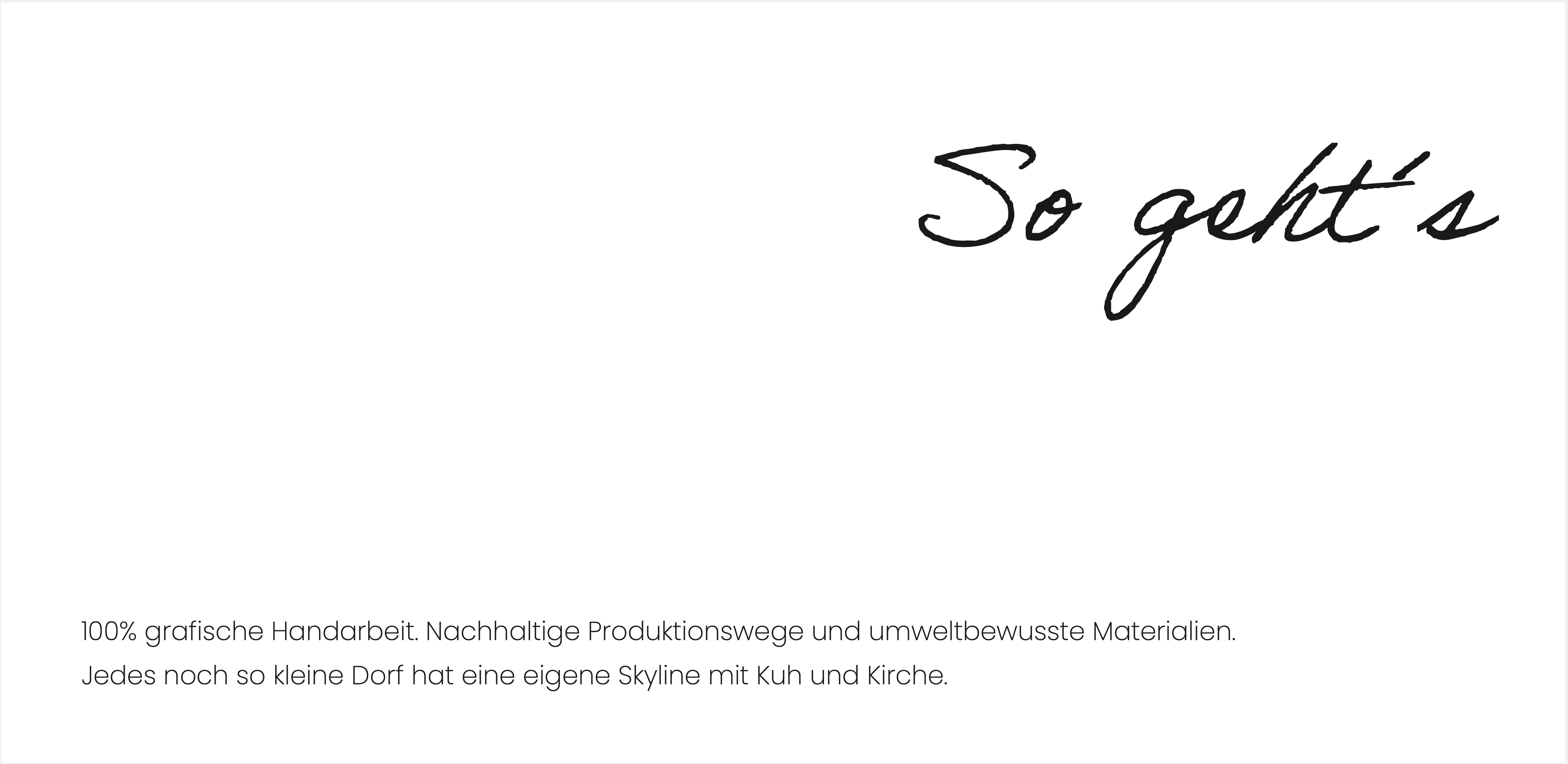 Dorfposter: 100% grafische Handarbeit Banner