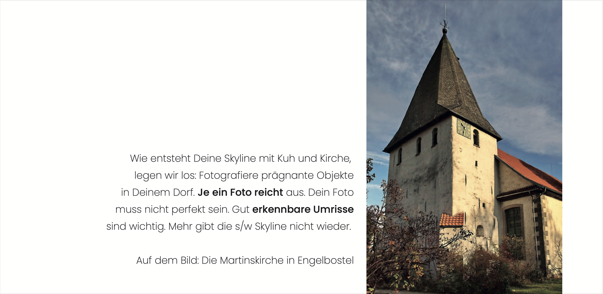 Dorfposter: Alte Kirche Banner