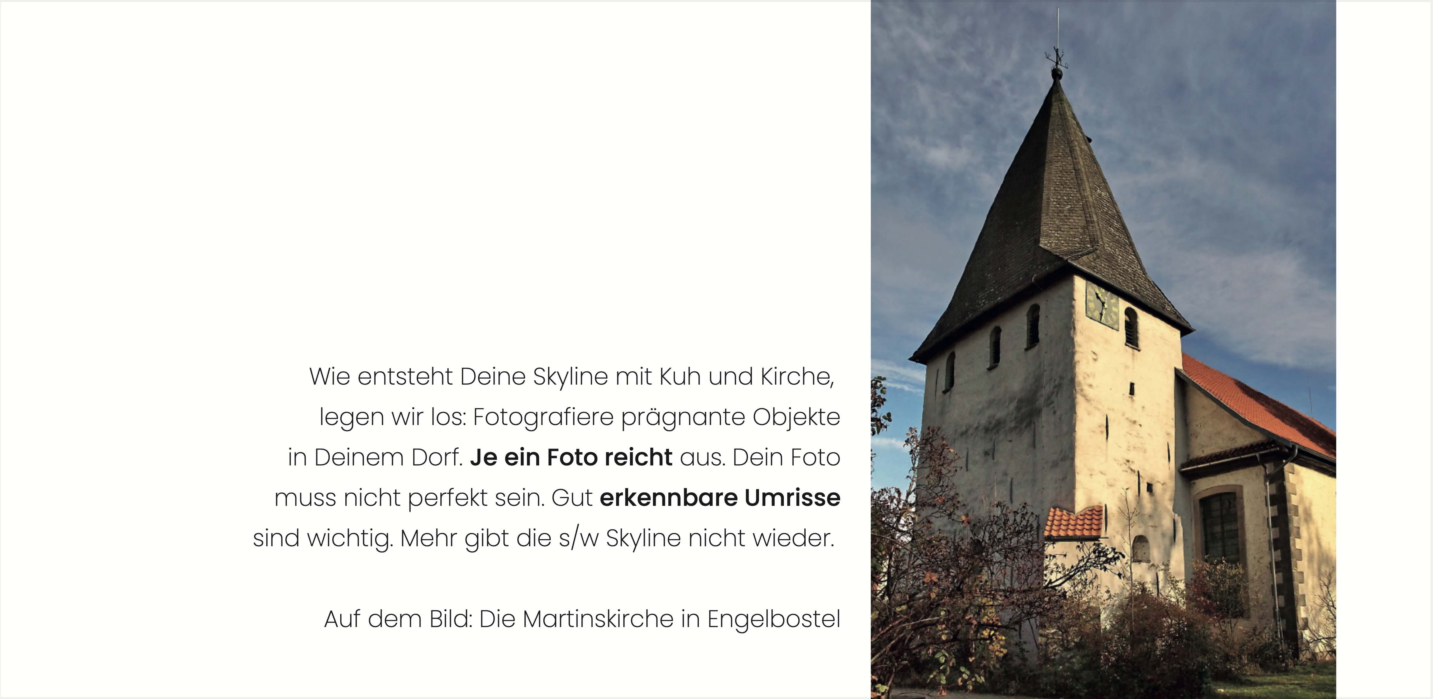 Dorfposter: Alte Kirche Banner