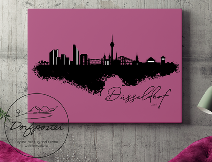 Dorfposter Düsseldorf Wunschfarbe