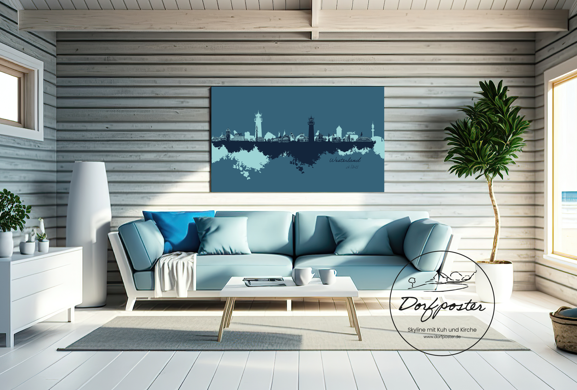 Dorfposter: Poster & Leinwände für eine Skyline von deinem Dorf Banner Poster