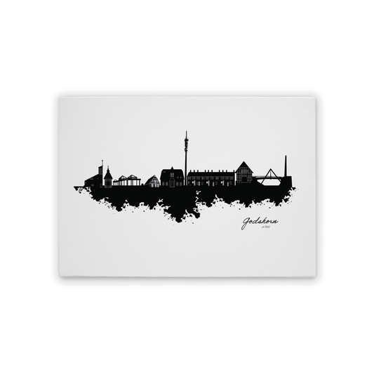 Godshorn Dorfposter Skyline auf Leinwand